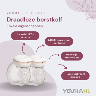 Youha The Next- Dubbelzijdige borstkolf met LED-scherm