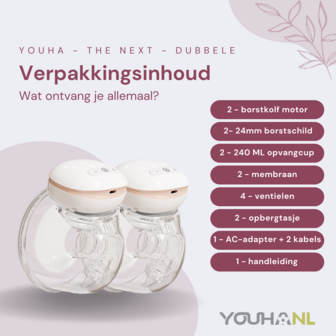 Youha The Next- Dubbelzijdige borstkolf met LED-scherm