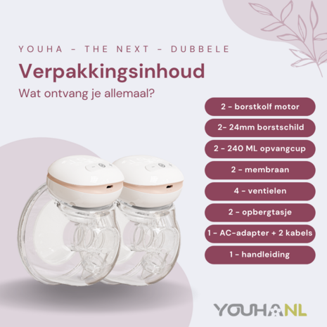 Youha The Next- Dubbelzijdige borstkolf met LED-scherm