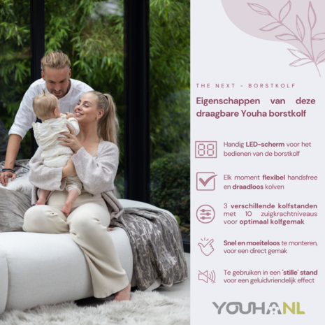 Youha The Next- Dubbelzijdige borstkolf met LED-scherm